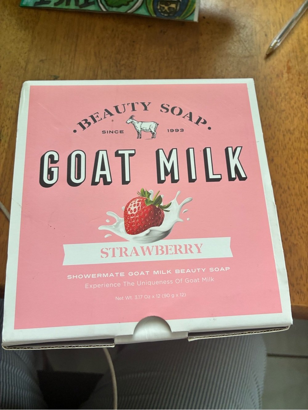 Goat Milk Strawberry Beauty Soap - Pink